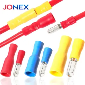 30 Set Bullet Crimp Terminals Electrical Wire Connector Kit Insulated Male and Female Connection For Car Auto Motorcycle Cables