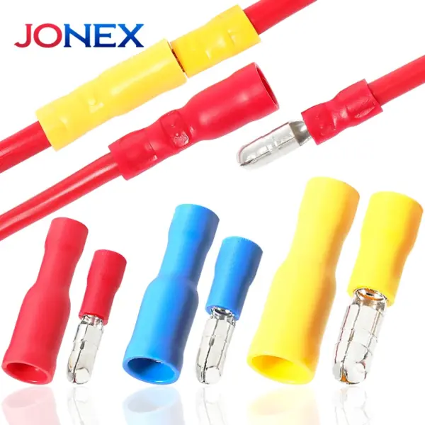 30 Set Bullet Crimp Terminals Electrical Wire Connector Kit Insulated Male and Female Connection For Car Auto Motorcycle Cables