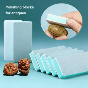 CALIYI 2/5/10 Pcs Double-Sided Grit Sanding Block for Guitar, Jade, Walnut, Ring Fretboard Polishing Care - Fret Cleaning Tool