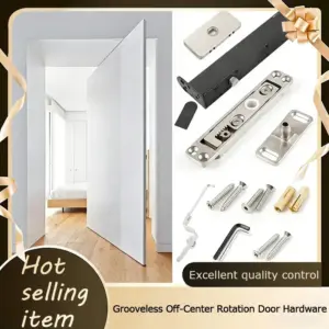 Heavy Duty Door Floor Spring 360 Degree Rotation Invisible Hinge 90 Degree Stop Offset Pivot Hardware For Wood Aluminum Frame