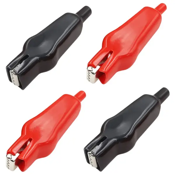 4/10Pcs Alligator Clip 10A 20A Alligator Clamps Insulated Spring Electric Test Clips DIY Test Leads Crocodile Clamps Black Red