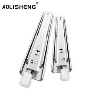 AOLISHENG Stainless Steel With Lock Heavy Duty Drawer Slides 12"- 40" Ball Bearing Full Extension Tool Cabinet Guides 1 Pairs