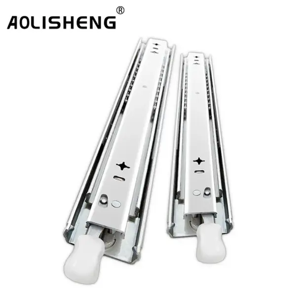 AOLISHENG Stainless Steel With Lock Heavy Duty Drawer Slides 12"- 40" Ball Bearing Full Extension Tool Cabinet Guides 1 Pairs