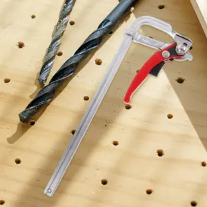 1Pcs Heavy Duty Track Clamp Premium Carbon Steel F-Shaped Woodworking Clamp for DIY Carpentry Labor-Saving Comfort Grip Fixed