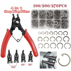270/200/100PCS C Type Internal Circlip Retaining Clip Snap Ring for Hole Assortment Kit Set