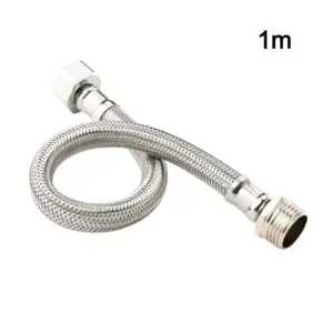 20-200CM Length Flexible Shower Hose Internal Threaded External Threaded Braided Hose Adjustable Length Stainless Steel