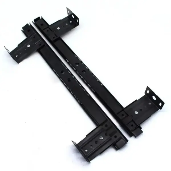 2PCS Ball Bearing Drawer Runners Full Extension Low-Noise Drawer Slide Rail Side Mounting Adjustable Steel Ball Bearing Slide
