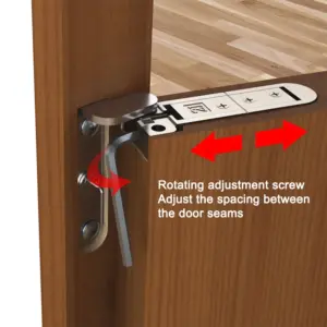 Concealed 3D Heavy Duty  2-piece Set Adjustable Furniture Hinges For Room Doors Wooden Doors Flush Doors Top Bottom Pivots