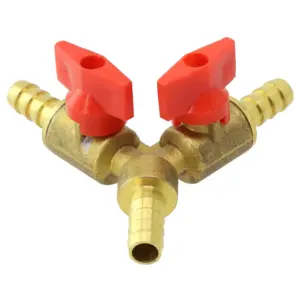 Brand New Brass Valve Shut Off Ball Valve Brass Color Brass Material Easy To Install Plumbing Fittings Pneumatic Fittings