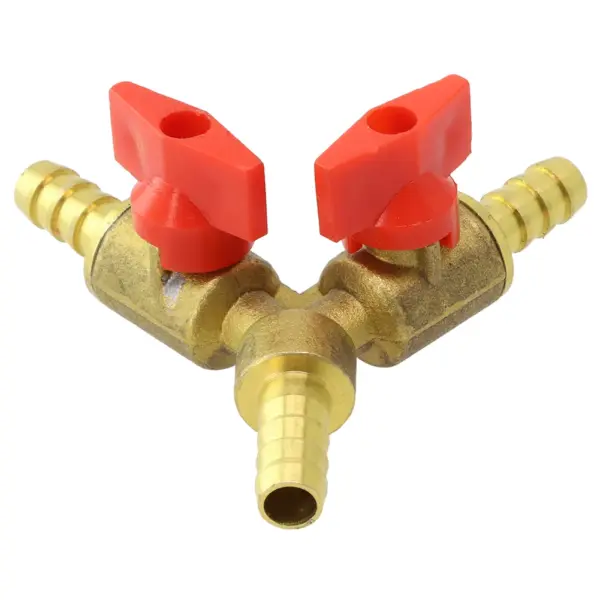 Brand New Brass Valve Shut Off Ball Valve Brass Color Brass Material Easy To Install Plumbing Fittings Pneumatic Fittings