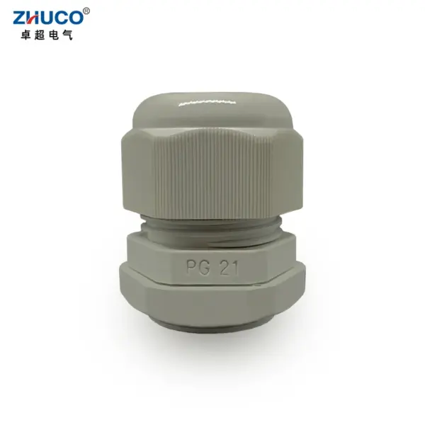 ZHUCO 10Pcs PG21 Grey Nylon Waterproof 13-18mm Cable Range  Gland Connector Joints Adjustable Cable Cover with Rubber Gasket