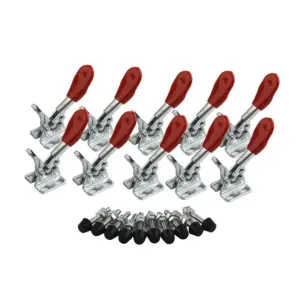 10pcs Toggle Clamp GH-201A 27kg Quick Release Hand Tools Horizontal Clip Set U-shaped Bar Hand Tool For Woodworking Joinery