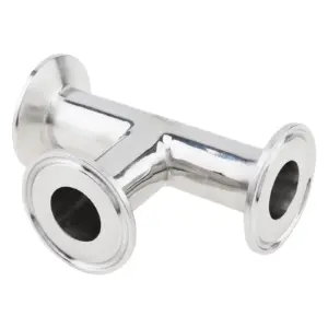 Clamp Tee 3 Way 304 Stainless Steel Pipe OD Sanitary Fitting Fit for 1.5-Inch Tri Clamp 25mm OD T Joint Pipe Food Grade