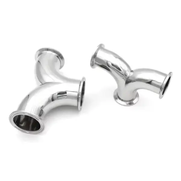 1.5" 2" Clamp Double Elbow Tee Y Type 3 Way Cross SS304/SS316Lstainless steel Sanitary Pipe Fitting Tube OD 38 51mm Homebrew