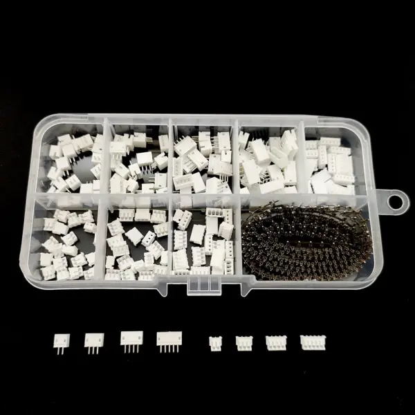 440Pcs/1Box ZH 1.5mm Pitch Straight Pins Header Connector Terminals Kit Plug Plastic Housing Header Crimp Connector