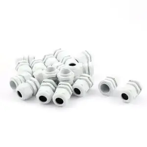 M25x1.5 M32x1.5 M36x1.5 M40x1.5 M50x1.5 M63x1.5 Male Thread White Cable Gland Cord Grip Assortment Plastic Waterproof