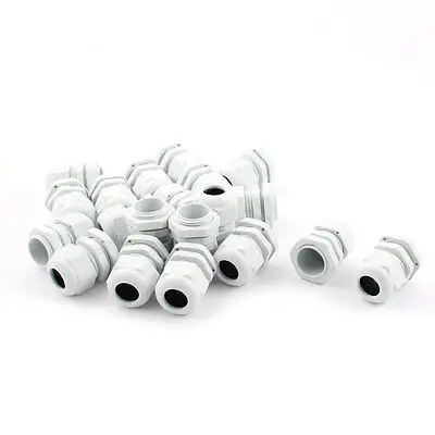 M25x1.5 M32x1.5 M36x1.5 M40x1.5 M50x1.5 M63x1.5 Male Thread White Cable Gland Cord Grip Assortment Plastic Waterproof