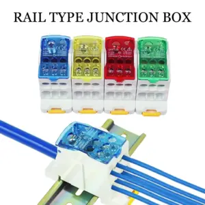 UKK 80A 125A 160A 250A 400A Din Rail Terminal Blocks One in Several Out Power Distribution Block Box Electric Wire Junction Box