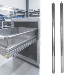 1 Pair Side Mount Drawer Slides 76mm Wide with Lock Quiet Silent Capacity 500 Lb for RV Outdoor Kitchen Camper DIY