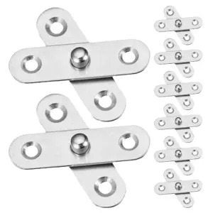 12Pcs Heavy Duty Pivot Hinges Stainless Steel Rotating Hidden Door Hinges for Cabinet Doors Kitchen Bathroom Wardrobe Furniture