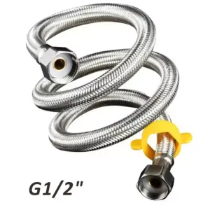 Hot and Cold Water Faucet Inlet Hose 304 Stainless Steel Faucet Braided Water Pipe Heater Flexible Connecting Pipe
