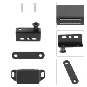 2Set Rustproof Magnetic Cabinet Door Catch Heavy Duty Door Pivot Hinge for Cabinets Drawers Sliding Doors Windows Furniture