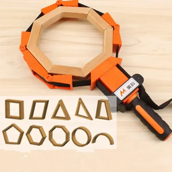 1pc Multifunction Belt Clamping Tools Woodworking Quick Adjustable Band Clamp Polygonal Clip 90 Degres 4M Pure Nylon Strap Clip