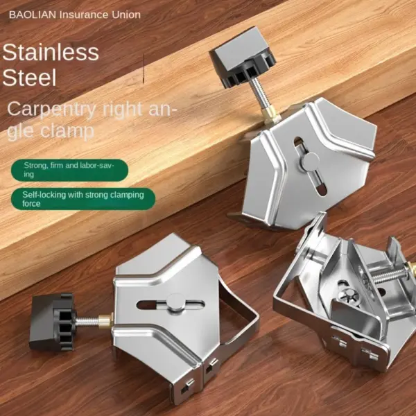 Stainless Steel Right Angle Clamp Quick Clip Sturdy Corner Clamp Locator Open/Close Adjustable 90 Degree Fixing Clamp