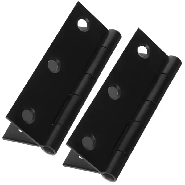 2Pcs Stainless Steel Door Hinges Heavy Duty Metal Hinges for Interior Exterior Doors Residential Commercial Use Black Small