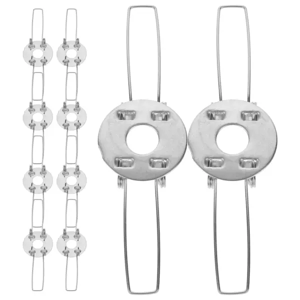 10Pcs Lamp Holder Spring Clip Shape Buckles Bracket Adapter Lampshade Clamps Galvanized Iron DIY for Lantern Accessories