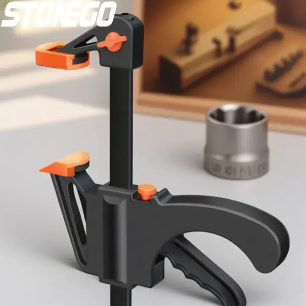 4 Inch Quick Release Woodworking Rod Jig One Handed Trigger Ratchet Bar Clamps for DIY Crafts and Home Improvement
