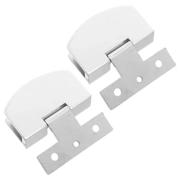 2Pcs Cabinet Glass Door Hinge Heavy Duty Glass Clamp Frameless Shower Door Pivot Showcase Display Cabinet Hardware Silver
