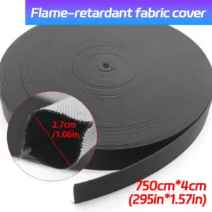 750CM 27MM Black Nylon Protective Hose Sleeve Cable Cover Sheath for Welding Tig Torch Hydraulic Hose Wiring Harness