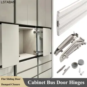Kitchen Cabinet System Door Lateral Hinge Wardrobe Folding Silent Slide Rail Lateral Swing Opening Door Hinge Furniture Hardware