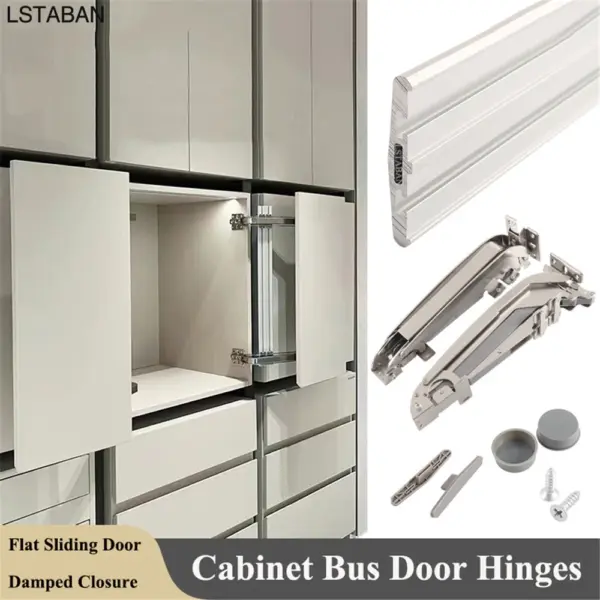 Kitchen Cabinet System Door Lateral Hinge Wardrobe Folding Silent Slide Rail Lateral Swing Opening Door Hinge Furniture Hardware