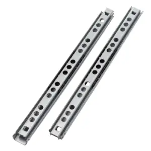 2PCS Kitchen Cupboard Drawer Slides Furniture Guide Rail Full Extension Parts Width 17mm Color As Pictures Show
