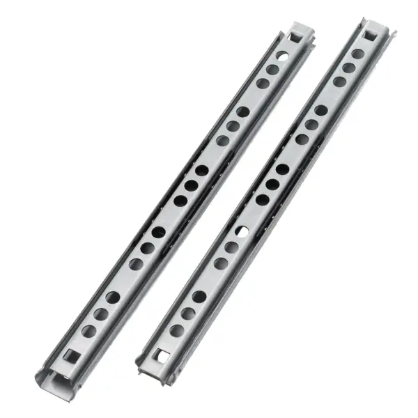 2PCS Kitchen Cupboard Drawer Slides Furniture Guide Rail Full Extension Parts Width 17mm Color As Pictures Show