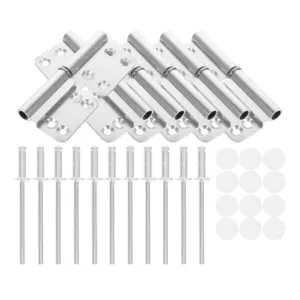 6 Sets Bathroom Door Hinges Lift Off Heavy Duty Flag Hinges Removable for Indoor Outdoor Metal Small Gate Replacement