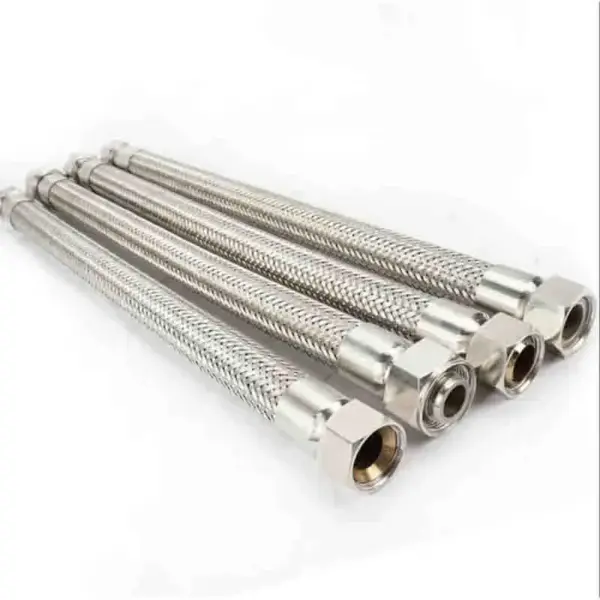 DN25 High-Pressure Stainless Steel Corrugated Hose Flexible Steel Wire Braided Pipe for Metal High-Temperature Steam Application