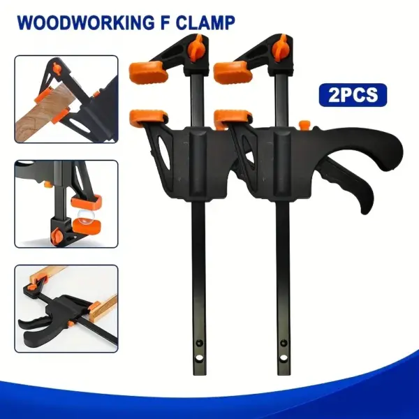 4" Woodworking Clamp 1/2Pcs Set Fixed Type Quick Ratchet Release Speed Extruded Nylon Work Bar Kit Spreader Gadgets DIY Portable