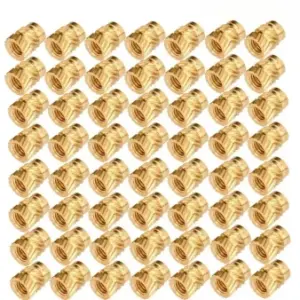 M3 Thread Knurled Brass Heat Set Nut for 3D Printer Voron 2.4 Heat Resistant Threaded Insert Embedment M3x5x4