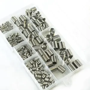 200pcs Threaded Inserts M3 M4 M5 M6 M8 M10 M12 304 Stainless Steel Thread Repairing Tool Helicoil Thread Repair Kit Set