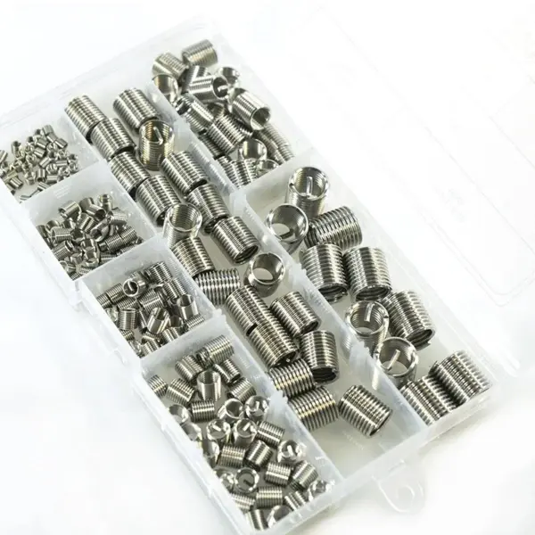 200pcs Threaded Inserts M3 M4 M5 M6 M8 M10 M12 304 Stainless Steel Thread Repairing Tool Helicoil Thread Repair Kit Set