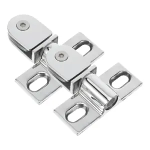 2Pcs Glass Shower Door Pivot Hinge Heavy Duty Thickened Stainless Steel Frameless Shower Glass Clamp for Bathroom Modern Wet