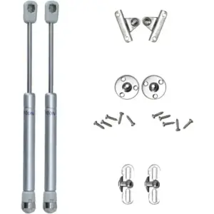 2PCS Heavy-Duty Cabinet Door Hinges 80-200N Adjustable Gas Spring Support Smooth Lift-Up Stay Hinges for Kitchen Cabinets