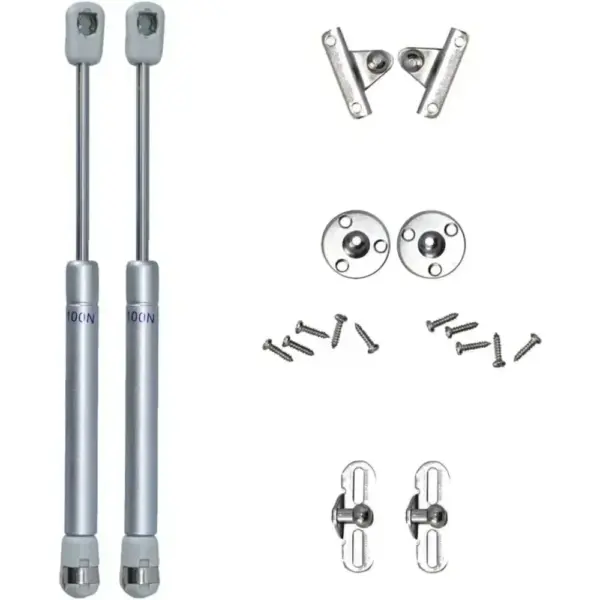 2PCS Heavy-Duty Cabinet Door Hinges 80-200N Adjustable Gas Spring Support Smooth Lift-Up Stay Hinges for Kitchen Cabinets
