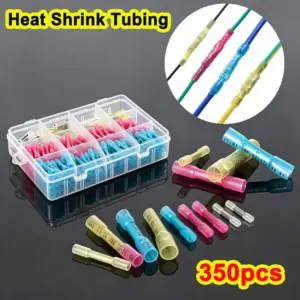 Waterproof Seal Heat Shrink Butt Connectors Electrical Wire Splice Cable Crimp Terminals Connectors Kit 80/130/220/350PCS Box