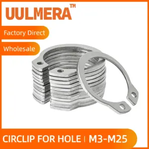 100Pcs 304 Stainless Steel External Retaining Rings Set, Metric Snap Ring Assortment Kit, C-Clips Circlip Fasteners for Shaft
