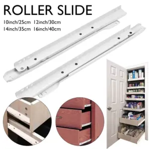 1Pair Mute Clothing Two Section Two Cabinet Rails Cabinets Keyboard Roller Computer Table Chute Drawer Track Slides
