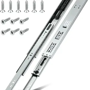 Soft Close Drawer Slides 22 inch, Heavy Duty Cabinet Drawer Slides, Ball Bearing Full Extension, 200 LB Capacity, Rust-Resistant